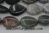 CAG6801 15.5 inches 10*14mm flat teardrop Indian agate beads