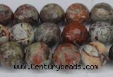 CAG7012 15.5 inches 8mm faceted round ocean agate gemstone beads