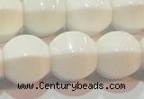 CAG7215 15.5 inches 14*14mm pumpkin white agate gemstone beads