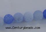 CAG7529 15.5 inches 10mm round frosted agate beads wholesale