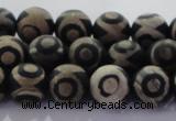 CAG8701 15.5 inches 8mm round matte tibetan agate gemstone beads