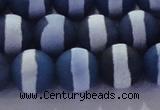 CAG8718 15.5 inches 12mm round matte tibetan agate gemstone beads