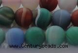 CAG8732 15.5 inches 10mm round matte madagascar agate beads