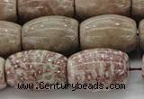 CAG8766 15.5 inches 15*20mm rice chrysanthemum agate beads