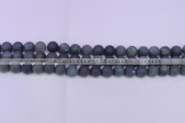 CAG8882 15.5 inches 8mm round matte moss agate beads