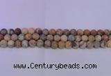 CAG8891 15.5 inches 6mm round matte crazy lace agate beads