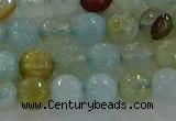 CAG8994 15.5 inches 6mm faceted round fire crackle agate beads