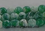 CAG9007 15.5 inches 6mm faceted round fire crackle agate beads