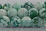 CAG9009 15.5 inches 10mm faceted round fire crackle agate beads