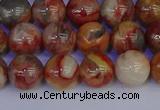 CAG9102 15.5 inches 8mm round red crazy lace agate beads