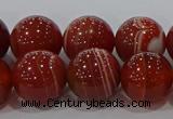 CAG9180 15.5 inches 12mm round line agate beads wholesale