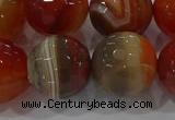 CAG9235 15.5 inches 16mm faceted round line agate beads wholesale