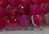 CAG9242 15.5 inches 10mm faceted round line agate beads wholesale