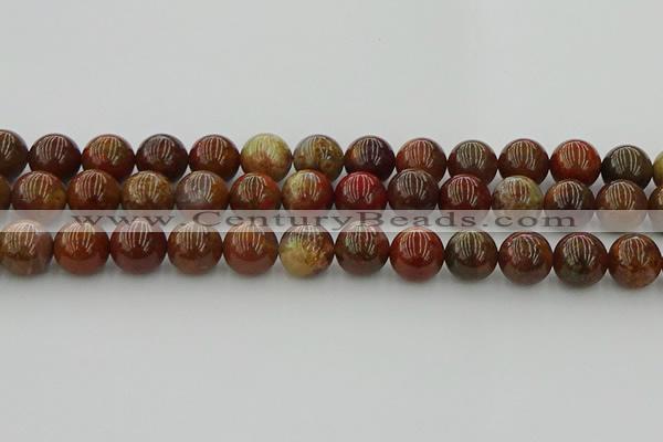 CAG9394 15.5 inches 12mm round red moss agate beads wholesale