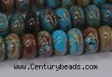 CAG9500 15.5 inches 5*8mm rondelle blue crazy lace agate beads