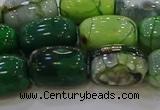 CAG9568 15.5 inches 13*18mm drum dragon veins agate beads