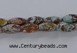 CAG9610 15.5 inches 6*12mm rice ocean agate gemstone beads