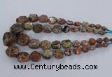 CAG9616 15.5 inches 8*10mm - 20*30mm faceted nuggets ocean agate beads