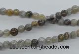 CAG970 15.5 inches 4mm round bamboo leaf agate gemstone beads