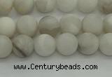 CAG9701 15.5 inches 6mm round matte grey agate beads wholesale