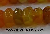 CAG9762 15.5 inches 8*16mm faceted rondelle agate gemstone beads