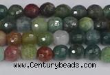 CAG9830 15.5 inches 4mm faceted round Indian agate beads