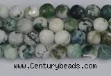 CAG9837 15.5 inches 4mm faceted round tree agate beads