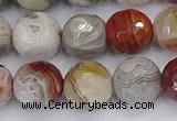 CAG9864 15.5 inches 12mm faceted round Mexican crazy lace agate beads