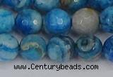 CAG9885 15.5 inches 10mm faceted round blue crazy lace agate beads