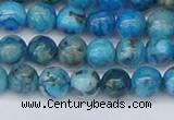 CAG9932 15.5 inches 6mm round blue crazy lace agate beads