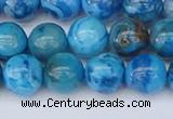 CAG9933 15.5 inches 8mm round blue crazy lace agate beads