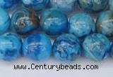 CAG9934 15.5 inches 10mm round blue crazy lace agate beads