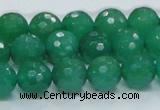 CAJ25 15.5 inches 14mm faceted round green aventurine beads