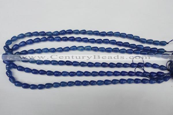 CAJ571 15.5 inches 6*8mm teardrop blue aventurine beads wholesale