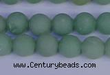 CAJ803 15.5 inches 10mm round matte green aventurine beads wholesale