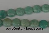 CAM1016 15.5 inches 10mm flat round natural Russian amazonite beads