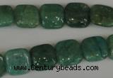 CAM1026 15.5 inches 12*12mm square natural Russian amazonite beads