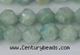 CAM1473 15.5 inches 8mm faceted nuggets Brazilian amazonite beads