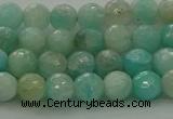 CAM1561 15.5 inches 6mm faceted round Russian amazonite beads