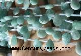 CAM1697 Top drilled 10*14mm faceted briolette amazonite beads