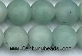 CAM1786 15 inches 8mm round matte amazonite beads, 2mm hole