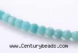 CAM25 4mm  faceted round natural amazonite stone beads Wholesale