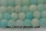 CAM332 15.5 inches 7mm round natural peru amazonite beads