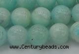 CAM334 15.5 inches 10mm round natural peru amazonite beads