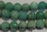 CAM814 15.5 inches 10mm faceted round Brazilian amazonite beads