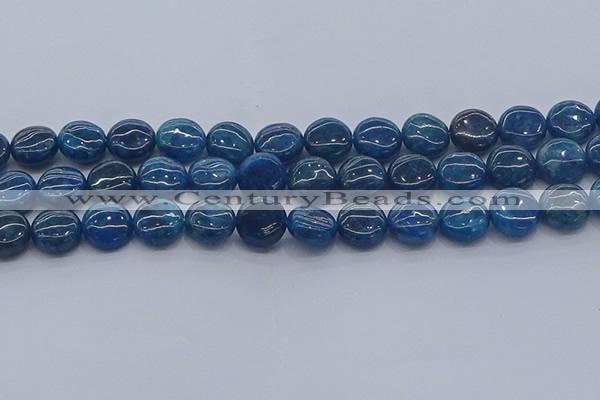 CAP382 15.5 inches 12mm flat round apatite gemstone beads