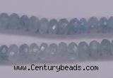 CAQ139 15.5 inches 5*8mm faceted rondelle natural aquamarine beads