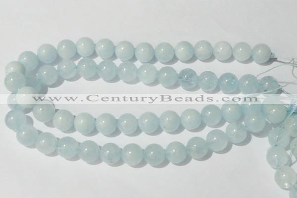 CAQ205 15.5 inches 14mm round natural aquamarine beads wholesale