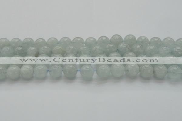 CAQ503 15.5 inches 10mm round natural aquamarine beads