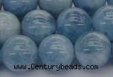 CAQ532 15.5 inches 14mm round AA+ grade natural aquamarine beads